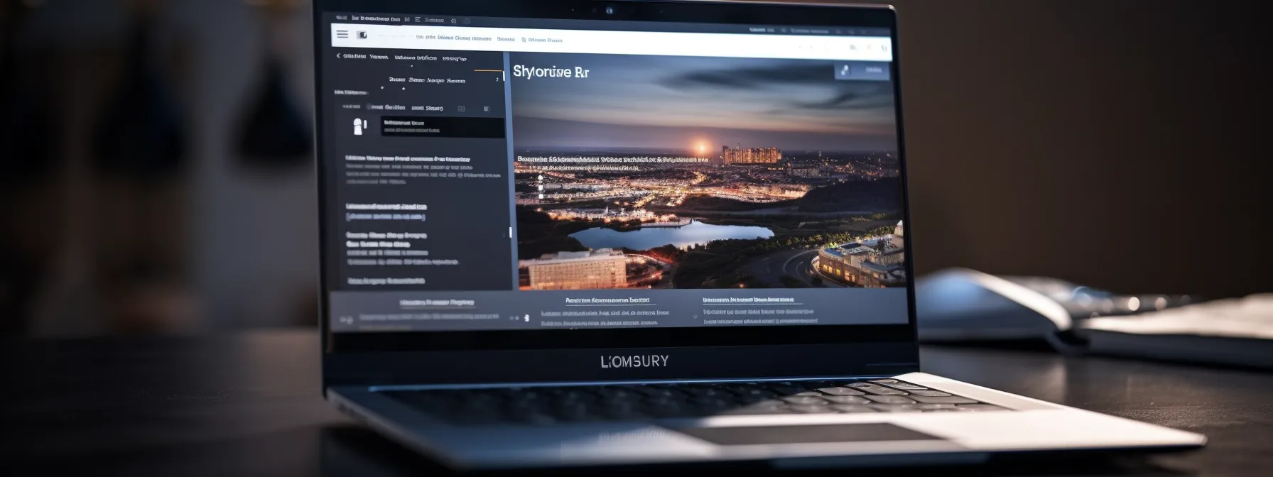 a laptop showing a website page with a search engine result page and engaging content.