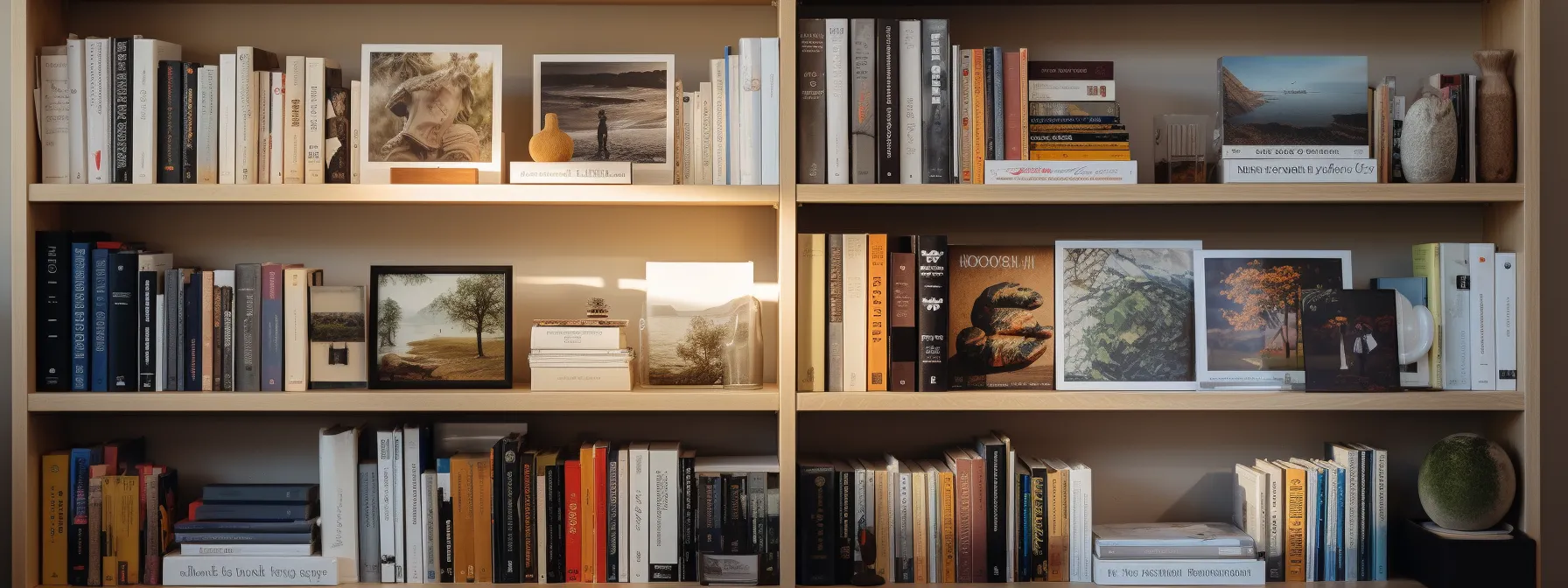 a photo of a shelf with a variety of seo books, showcasing different titles and authors.
