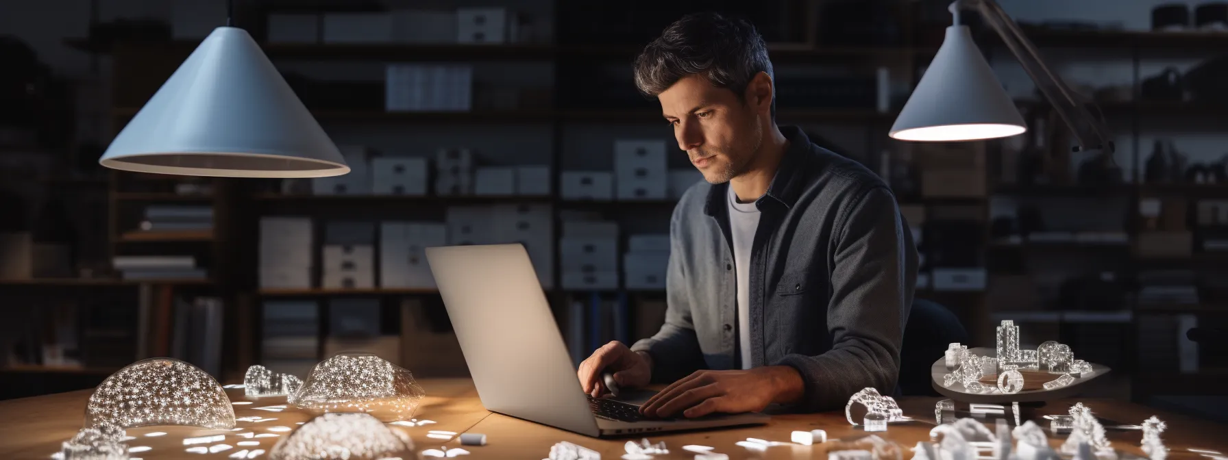 a person meticulously curating a link building strategy for an e-commerce site.