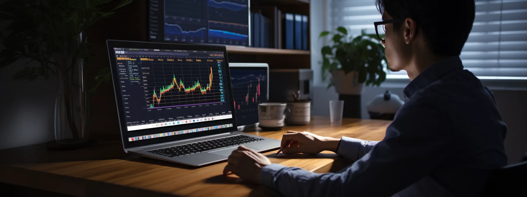 a person studying a chart that shows competitor backlink analysis strategies.