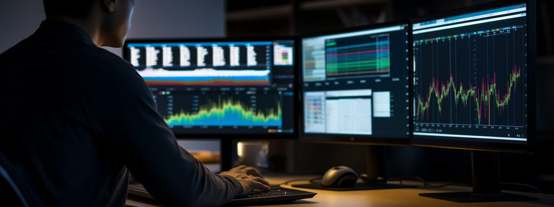 a person using google data studio to analyze seo data and generate comprehensive reports.