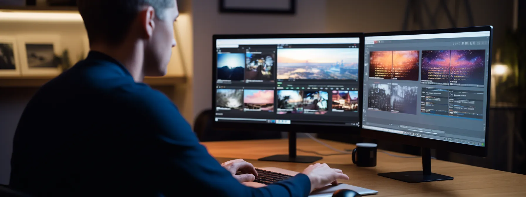 a person using various seo tools on a computer to streamline content creation.