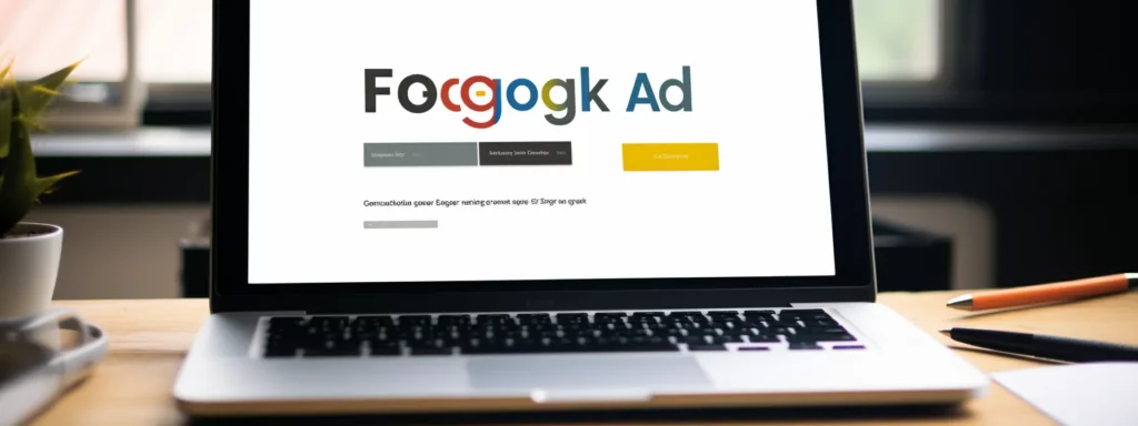 a laptop screen displaying a google search page with the title "free google tools for mastering seo: a comprehensive guide to learning seo basics."