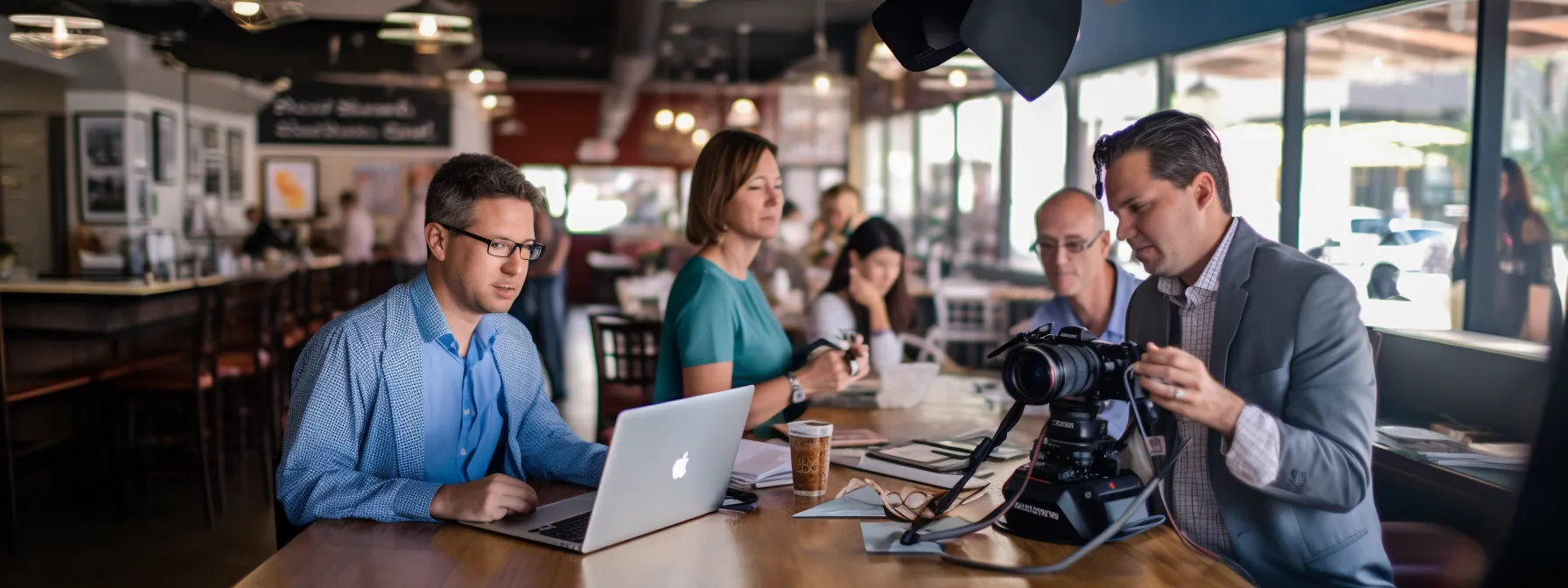 business owners attending a local seo training course, learning how to optimize their online presence and attract a geographically-targeted audience.