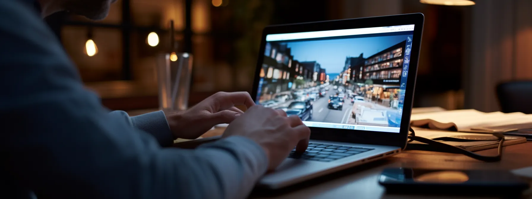 a person typing on a laptop while attending an seotheory link-building course.