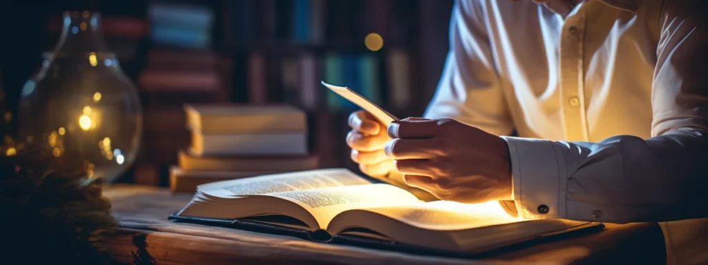 a person studying a book titled "mastering seo theory: your comprehensive guide to seo".