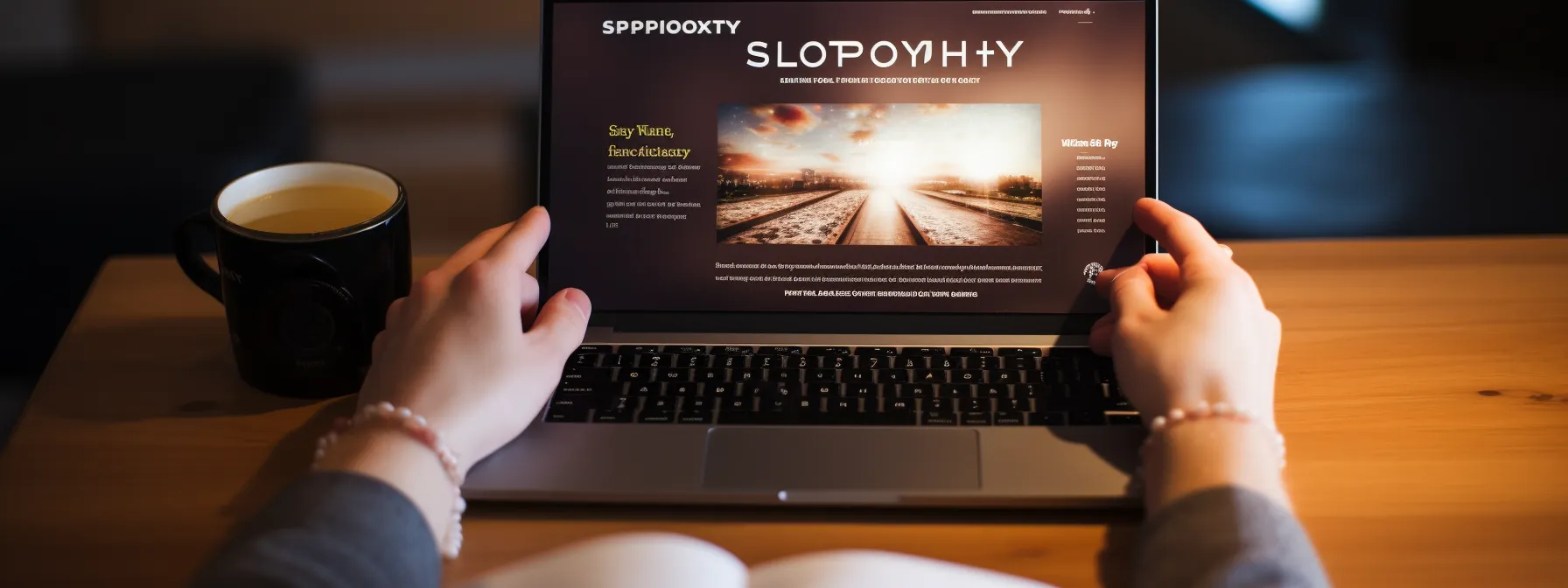 a person holding a copy of seotheory book with a glowing review posted next to a laptop showing improved website traffic.