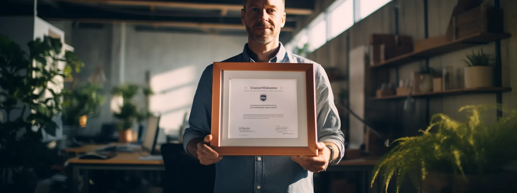 a person holding a certificate endorsing their newfound seo skills.