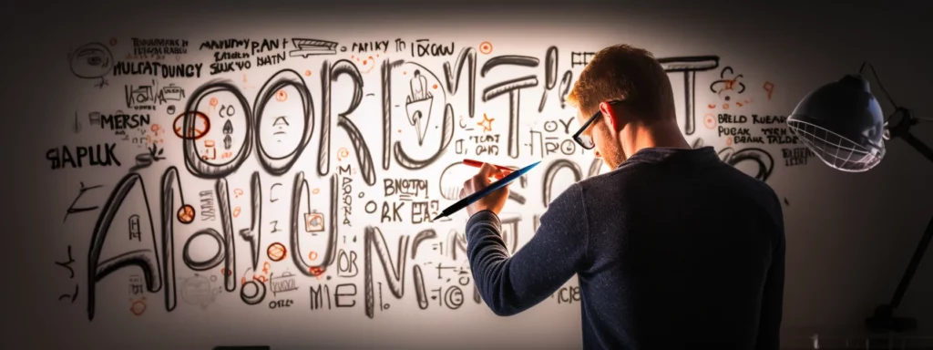 a person holding a pen and writing on a whiteboard with the words "mastering the art of keyword optimization in seo: a practical guide" written in big bold letters.